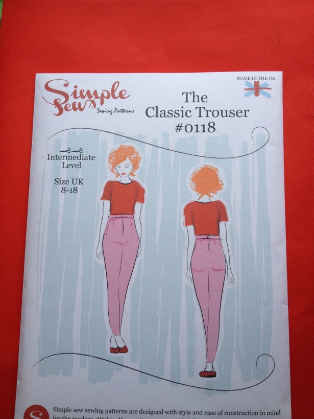 The trouser pattern from Simple Sew Patterns